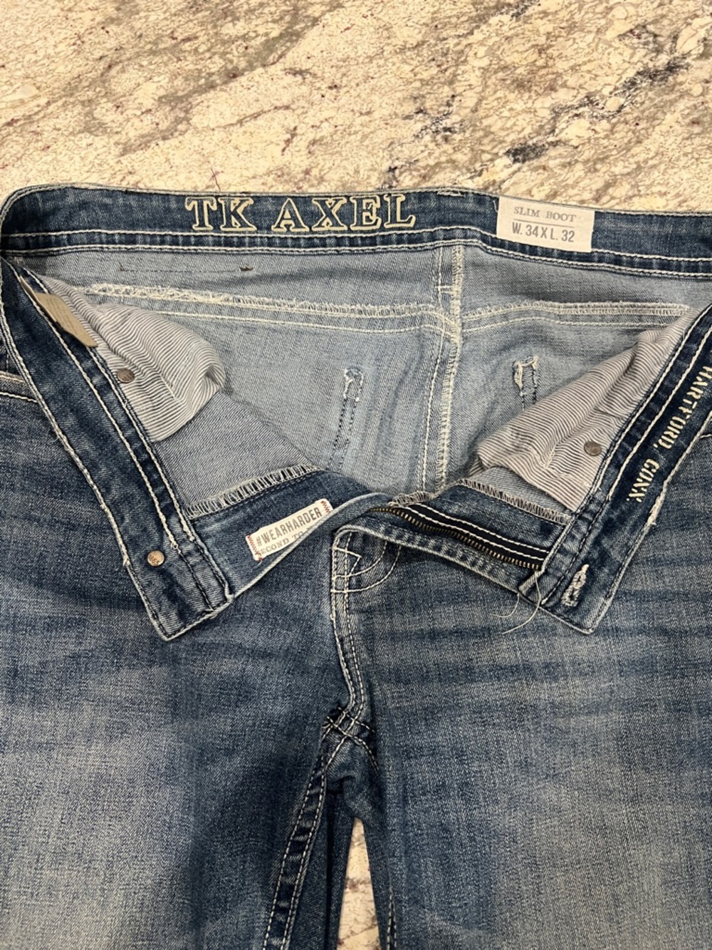 TK AXEL Men’s Slim Jeans in Faded Blue